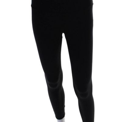 Alo Womens High Rise Stretch Knit Cropped Athletic Leggings Black Size Small